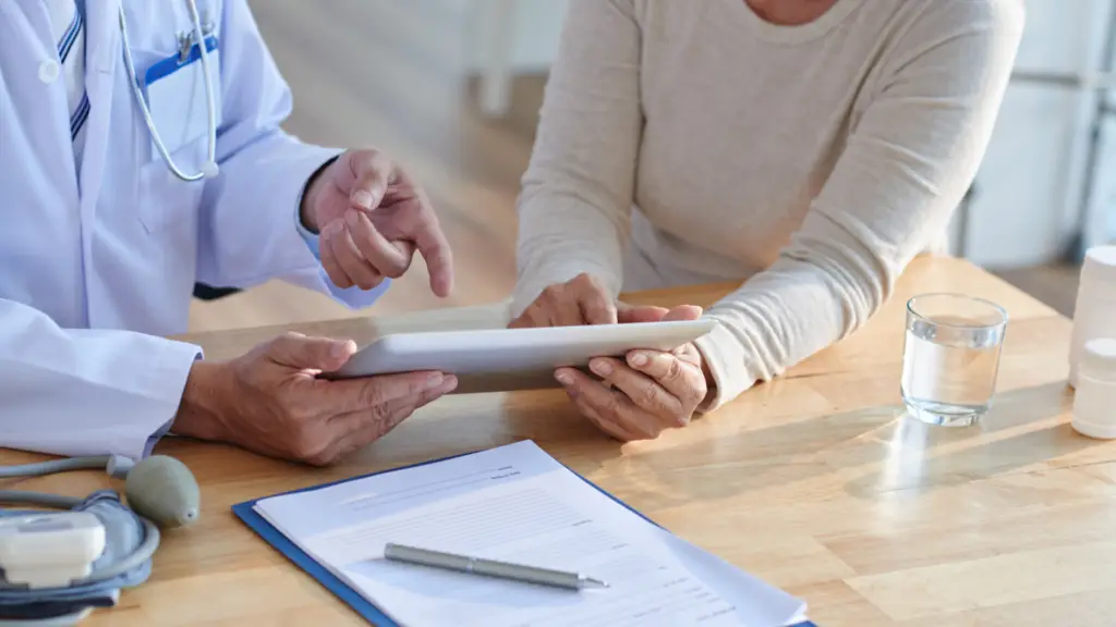 Broker reviewing coverage options with a client